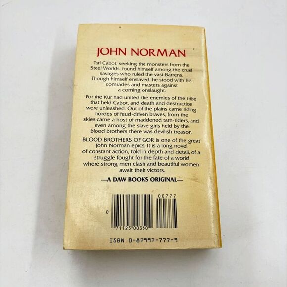 BLOOD BROTHERS OF GOR #18 by John Norman (1982) DAW Books paperback 1st - Picture 3 of 6